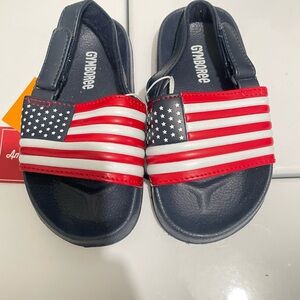 Gymboree Kids American Flag Sandals - Navy and Red